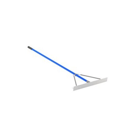 BON TOOL Smooth Asphalt Lute Rake, Aluminum 30", 6 Foot Aluminum Handle 22-241